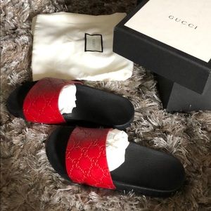 Gucci Shoes - Gucci leather red slides Gucci Shoes - Gucci leather red slides